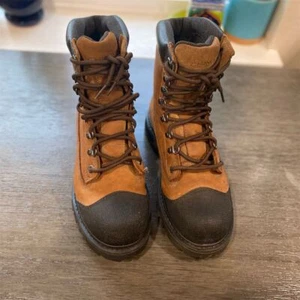 Chinook Men's 8" Steel Toe Waterproof Work Boots Brown Combat Style - Picture 1 of 8