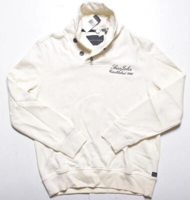 Suéter Chal Sean John Para Hombres Informal Crema Polar Mediano Y2K Foto 1 de 4