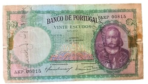 PORTUGAL 5 Escudos 1941 WWII LOW SERIAL NUMBER - Picture 1 of 2