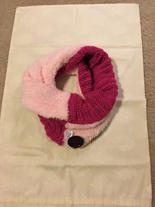 Accesorios para niñas: Cable Knit & Faux Fur Infinity Loop Scarf: 2 tonos rosa, 1 sz - Imagen 1 de 3