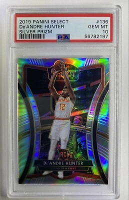 2019 Select DEANDRE HUNTER Silver Prizm Premier Rookie RC PSA 10 Gem Mint #136 - Image 1 of 2