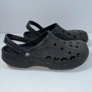 CROCS CLASSIC BLACK Slip On Rubber Water Friendly Clogs US Mens 11 Vented - Picture 1 of 8