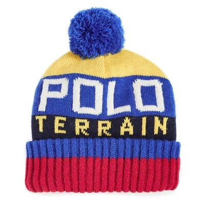 [PC0377-720] Mens Polo Ralph Lauren Polo Terrain Striped Knit Hat - Image 1 of 2