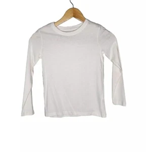 H&M Ivory Cotton Long Sleeve Top Size 6X-7 - Picture 1 of 5