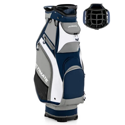 10.5" Golf Cart Bag w/14 Way Full-Length Individual Dividers&7 Zippered Pockets - Image 1 of 4