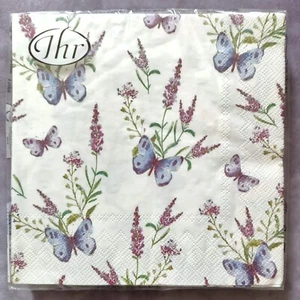 Paper Napkins full package LA LAVANDE Labender & Butterfly 20 counts 33cm Lunch - Picture 1 of 4