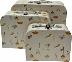 3-teiliges Koffer Karton Präsentationsbox Set Aufbewahrung Geschenke Schmuck weiß - Bild 1 von 3