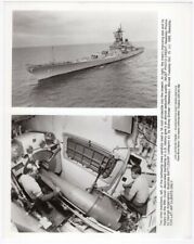 1985 Battleship BB-61 USS Iowa 16 inch Shell in Turret 8x10 Original News Photo
