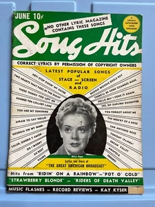 Song Hits, Lyrics Magazine, June 1941, Alice Faye, Lew Ayres; Screen Stage Radio - Picture 1 of 24