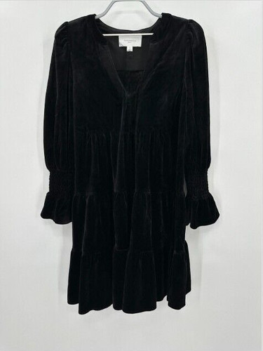 Abito Kenzo Pomander Place di Tuckernuck velluto nero taglia S mini altalena a livelli