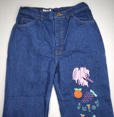 Jeans de Colección Doodle Arte Pintado Denim Mamá Cintura Alta Pierna Cónica Kitsch 30x30 Jugoso Foto 1 de 4