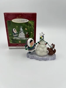 Hallmark 2001 Frosty Friends albero eschimese huskey cucciolo ricordo ornamento Ed Seale - Foto 1 di 6