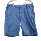 Mavi Men's Simon Chino Shorts Blue Size 34 Cotton Blend Slash Pockets