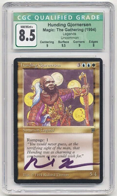 Graded Signed Hunding Gjornersen CGC 8.5 Legends Artist Richard Thomas MTG Magic - Image 1 of 2