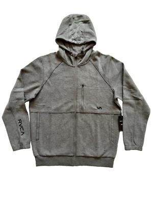 RVCA Tech II Fleece Zip Up Hoodie Jacket Gray 2X-Large - Image 1 of 2