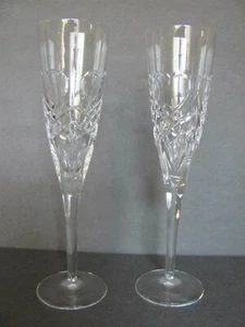 INTERTWINED HEART CRYSTAL CHAMPAGNE FLUTES - SET OF 2 - Picture 1 of 5