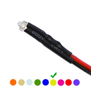 20 Stück Verkabelte pre Wired LED Dioden Gelb Klare Linse 6V 1.8mm - Bild 1 von 4