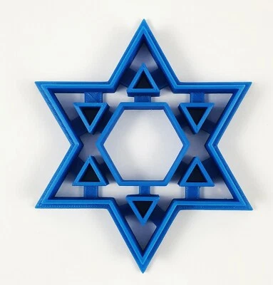 Cortador de galletas estrella de David judío--dispositivo de cocina impreso en 3D para hornear Hanukkah Foto 1 de 2