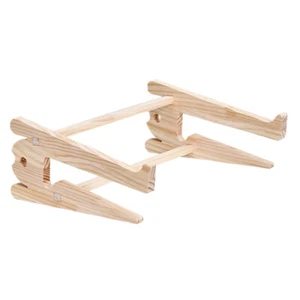 Foldable Computer Stand Wooden Laptop Riser Wooden Laptop Rack - Photo 1/12
