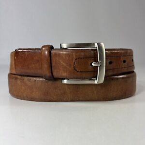 Fossil Brown Genuine Leather Dress Belt - Men's Size 36/90
