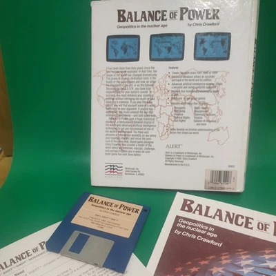 Balance Of Power Atari 520 ST 1040 game 1986 Chris  Crawford Mindscape computer - Image 1 of 4