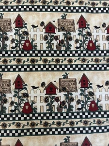 Debbie Mumm Fabric Birdhouse Border 32” Wide X 68” Long - Picture 1 of 4