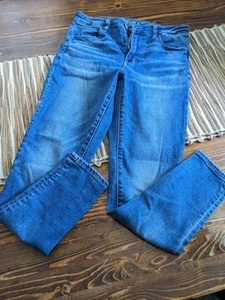 High Waisted American Eagle Jeans Size 8 Super Stretch - Picture 1 of 5