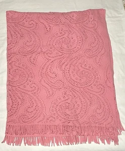 *VINTAGE* Synthetik Dekodecke für Couch/Sofa/Stuhl/Bett/Kinderbett - zartrosa - Bild 1 von 12