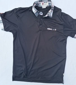 iliac Golf Black & White Plaid Short Sleeve Polo T-shirt Men's Size XL - Picture 1 of 5