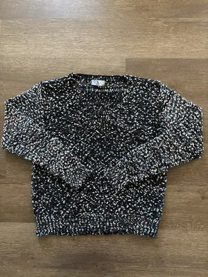 Suéter para mujer grueso tejido confeti negro talla S/M lunares ZA arco iris Foto 1 de 4