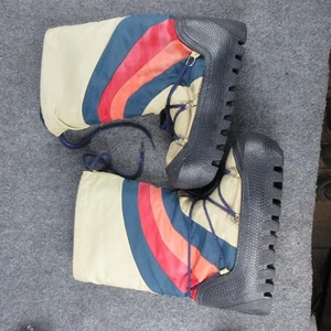 Botas De Colección Après Ski Para Mujer Talla 9-10 Arco Iris Nieve Invierno Retro Años 70 80 Estilo - Imagen 1 de 18