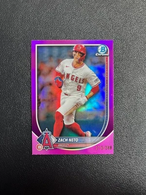 2025 Bowman Chrome Zach Neto Fuchsia Refractor 215/299 BJWMS - Image 1 of 4