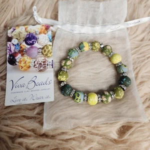 NWT VERA BRADLEY HANDMADE CLAY VIVA BEADS BRACELET - Picture 1 of 4