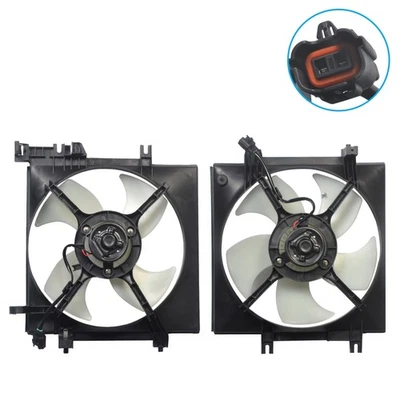 Fit 2005-2014 Subaru Outback Legacy Dual Condenser Radiator Cooling Fan Assembly - Image 1 of 4