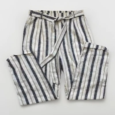 NEW Love Tree Women’s Linen Blend Elastic Waist Lounge Pockets Pants High Rise L - Image 1 of 4