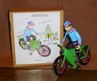 Fahrradfahrer-Blech-20cm lang/18cm hoch-Aufzugmechanismus-sehr guter Zustand