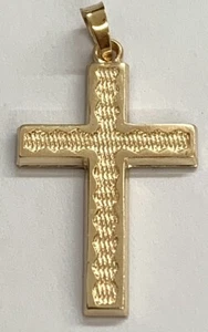 14K Yellow Gold Detailed Fancy Cross 1.0G - Picture 1 of 5