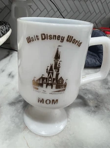 Tazas de pedestal de vidrio con leche vintage Walt Disney World mamá - Castillo de Cenicienta - Imagen 1 de 6