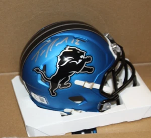 MINICASCO BECKETT Detroit Lions Tim Patrick #12 firmado autografiado Riddell Alt - Imagen 1 de 4