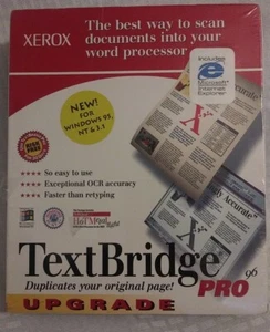 Xerox TextBridge Pro Upgrade New For Windows 95, NT & 3.1 Includes Microsoft... - Photo 1/3