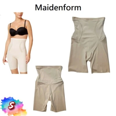 NWOT Maidenform S Firm Foundations High-Waisted Thigh Slimmer DM5001 Latte - Image 1 of 4