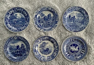Spode Blue Room Collection Traditions Series Scalloped Dinner Plates 6 Pieces - Picture 1 of 15