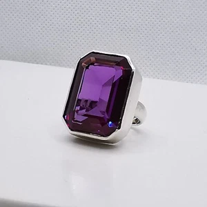 Wunderschöne Damenring Silber 925 Amethyst  Edelstein TOP ZUSTAND! Verstellbar! - Bild 1 von 12