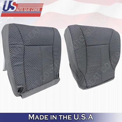 Cubiertas de asiento delanteras de tela grises con T y cabina regular 1998-2002 para Dodge Ram 1500 SLT Foto 1 de 4