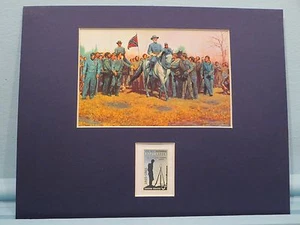 General Lee at Appomattox tells his troops of the surrender & Appomattox stamp - Picture 1 of 1