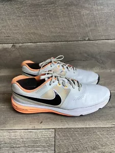 Nike Lunar Command Golf Shoes Mens 9 Orange White Soft Spike 704427-100 - Picture 1 of 23