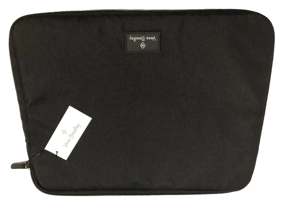 Vera Bradley Lighten Up Laptop Sleeve Classic Black iPad Floral Interior