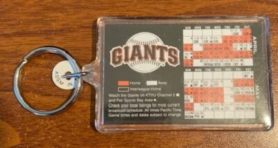 Vintage San Francisco Giants Barry Bonds Era Schedule Key Chain New - Image 1 of 2