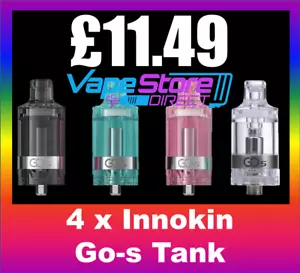 Innokin | GOs / GO-S / GO S PCTG Tank | 2ml x 4 TANKS - Picture 1 of 4