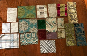 CHRISTOPHER HYLAND 20 pcs Mixed Lot Graphic 5" - 16" Fabric Samples - Picture 1 of 6